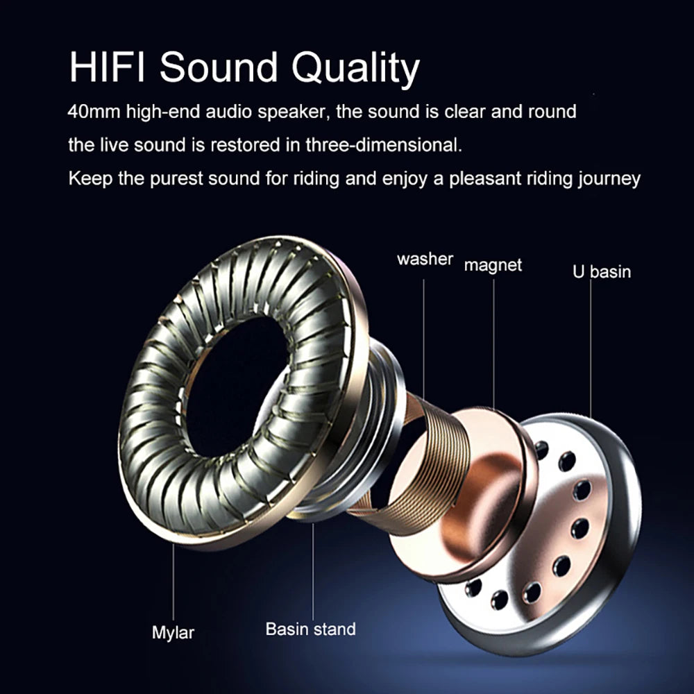 Motorcycle Helmet Intercom | 2000M 10-Rider Bluetooth Wireless Headset