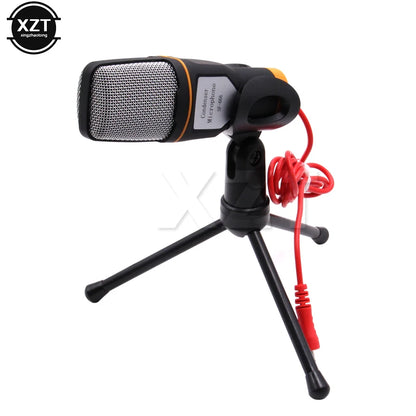 3.5mm Condenser Microphone with Tripod Stand | HiFi Studio Mic for PC, Laptop, and Recording