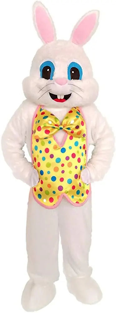 Plush Easter Bunny Costume | Adult Rabbit Mascot Party Outfit & Head