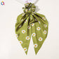 Scarf Pony Tail Scrunchie | Long Ribbon Bow Elastic Hair Tie