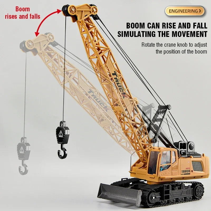 15CH RC Spray Crane Truck | Alloy Metal Remote Control Engineering Toy