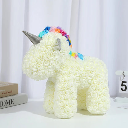 25cm Rose Unicorn PE Flower Gift | Valentines Day Magic Decor for Her