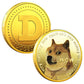Dogecoin Commemorative Coin - Gold Plated Crypto HODL Token