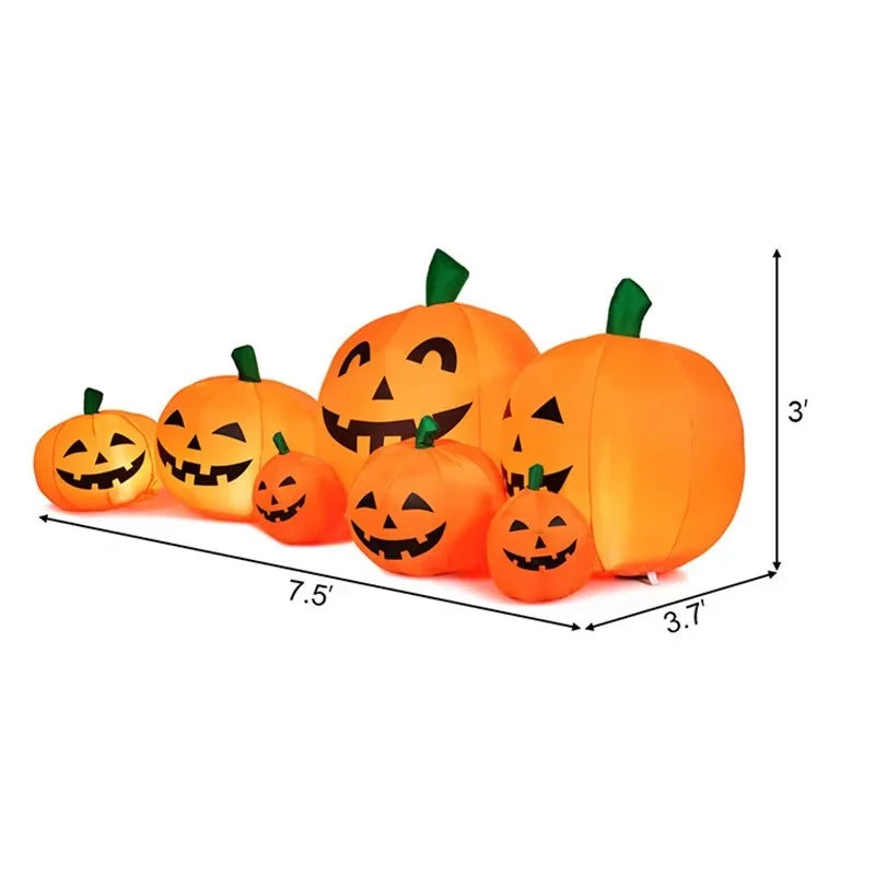 2.4m Halloween Inflatable Ghost | Pumpkin Street Sign LED Yard Decor