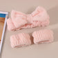 3Pcs Spa Headband & Wristband Set | Microfiber Face Wash Makeup Band