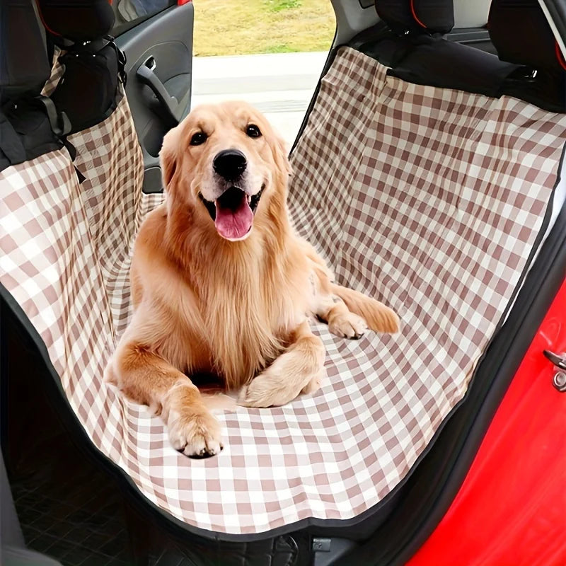Waterproof Pet Car Seat Cover | Heavy-Duty Dog Back Seat Protector Mat