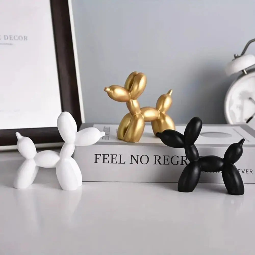 Modern Balloon Dog Statue | Nordic Pop Art Resin Puppy Ornament