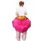 Flamingo Inflatable Costume | Adult Funny Blow Up Halloween Outfit