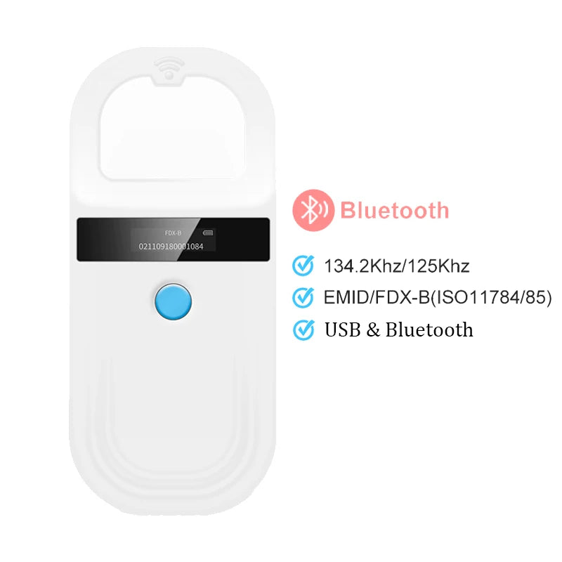 Pet Microchip Scanner | Handheld Universal RFID Animal ID Reader
