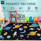 Cartoon Universe Kids Rug - Planet Space Theme Soft Play Mat