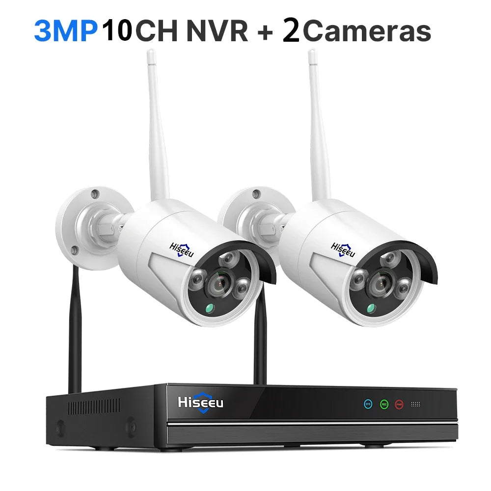 10CH Wireless WiFi CCTV Security System - 5MP HD Night Vision