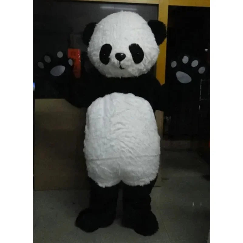 Panda Bear Adult Mascot Costume - Plush Funny Fancy Dress