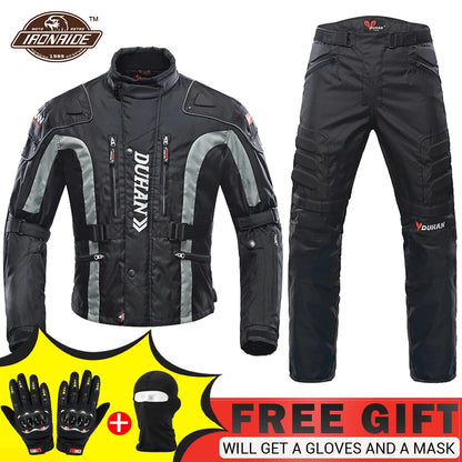 Motorcycle Jacket and Pants Set | Motocross Racing Body Armor Suit Kit