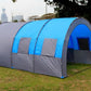 10-Person Family Tunnel Camping Tent - Waterproof Canvas