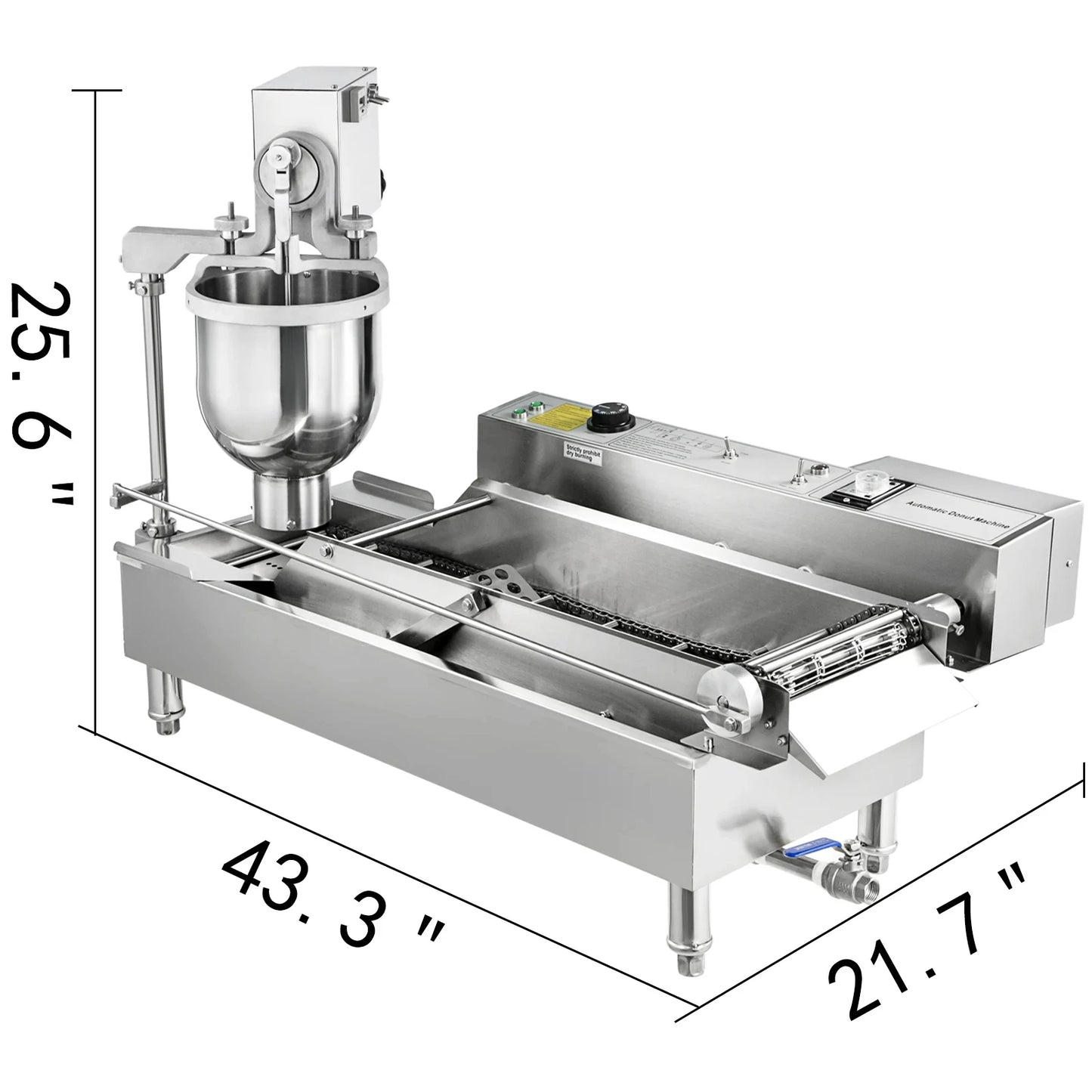 Automatic Commercial Donut Machine - 7L Hopper, 3KW/6KW Power