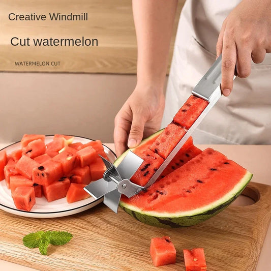 304 Stainless Steel Watermelon Slicer - Windmill Cube Cutter