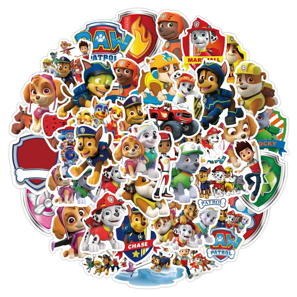 50PCS Cartoon Dog Stickers | Waterproof PVC DIY Toy Decoration Decals