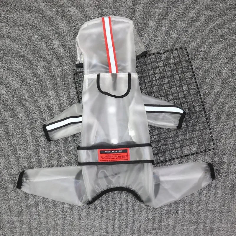 Transparent Dog Raincoat Jumpsuit - Full Body Waterproof Jacket