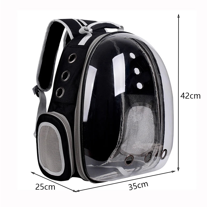 Transparent Cat Backpack - Breathable Space Capsule Pet Carrier