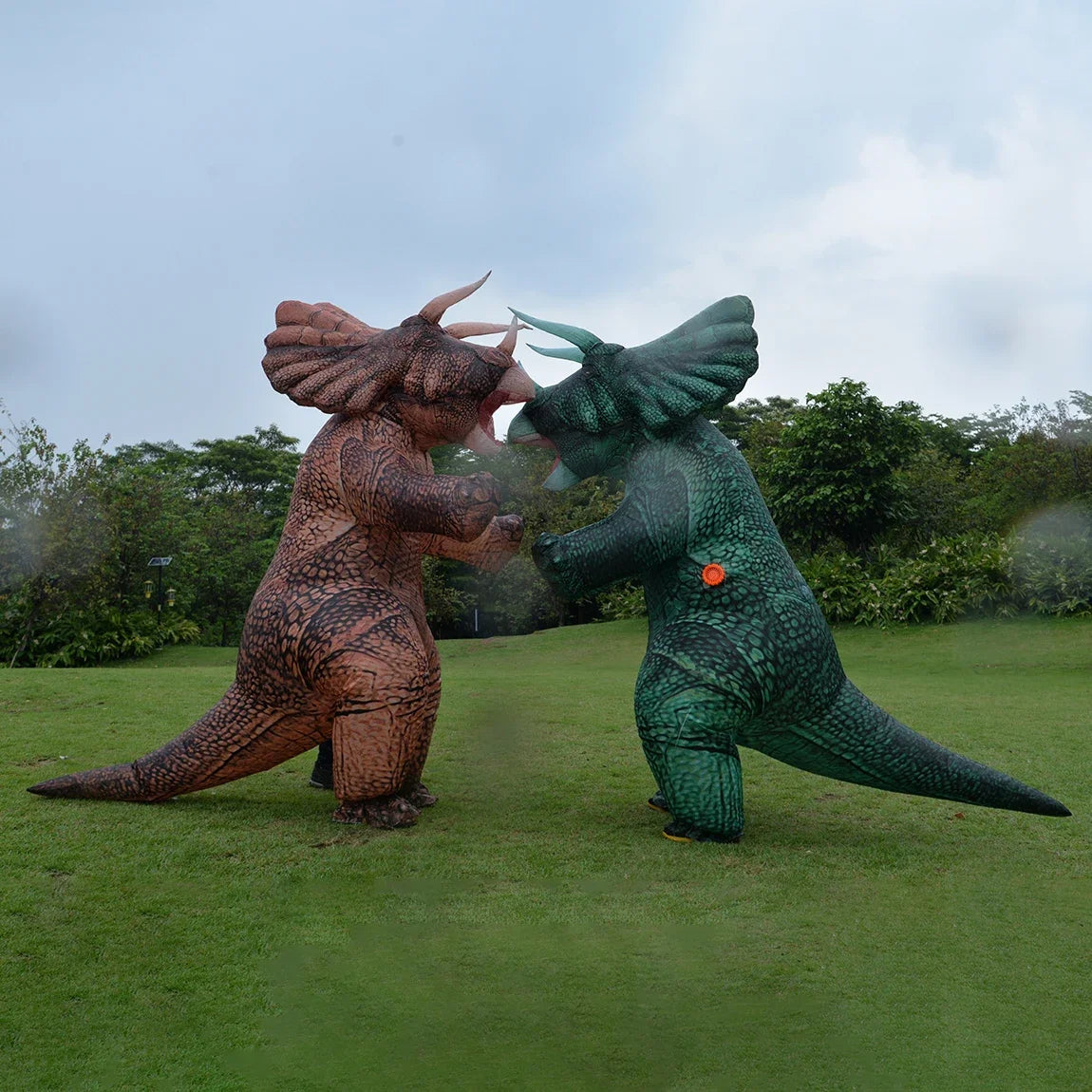 Funny Blow Up Triceratops Inflatable Dinosaur Costume - Adult Outfit