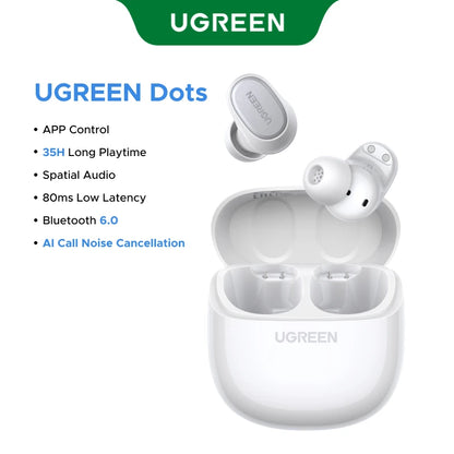 Dots Wireless Earbuds | Bluetooth Deep Bass Headphones 35H Playback ID