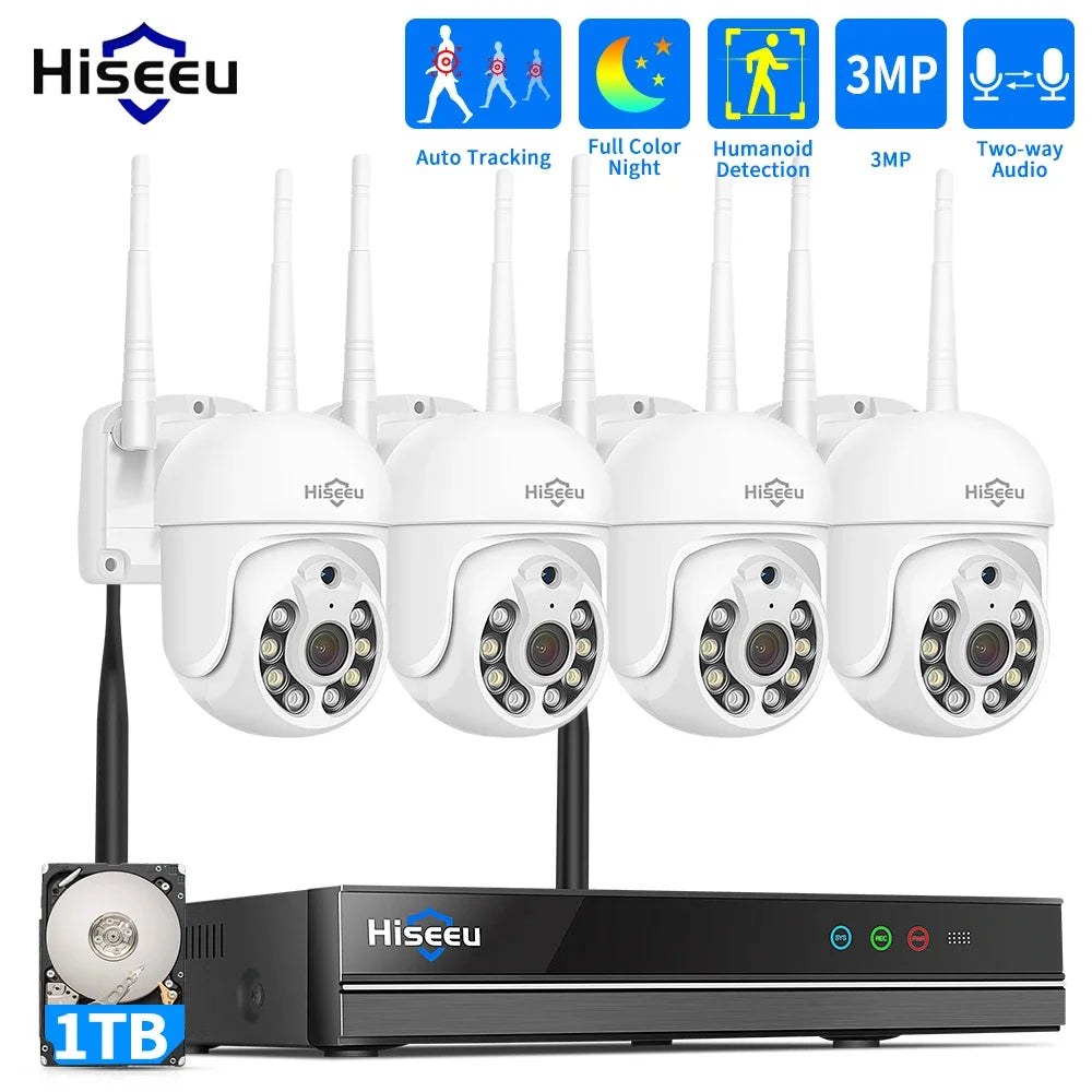 5MP WiFi CCTV Camera Security System - 10CH NVR Recorder, New