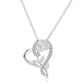 Rose Gold Heart Pendant Necklace | Elegant Cubic Zirconia Jewellery