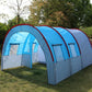10-Person Family Tunnel Camping Tent - Waterproof Canvas