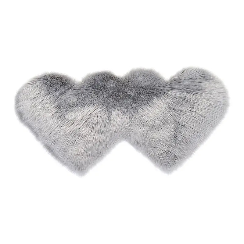 Heart-Shaped Plush Rug - Soft European Style Decorative Mat