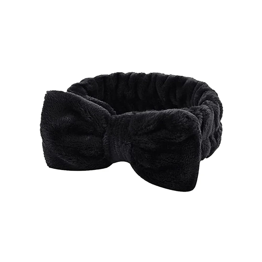 3Pcs Spa Headband & Wristband Set | Microfiber Face Wash Makeup Band