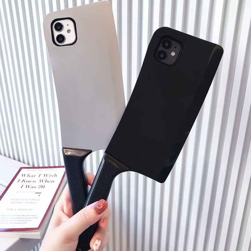 Funny Kitchen Knife Phone Case - 3D Cleaver Silicon Cover
