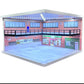 LED Lighted Parking Lot Diorama - Multi-Scale Diecast Display