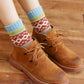 5 Pairs Women's Winter Socks | Retro Japanese Ethnic Knit Wool Blend