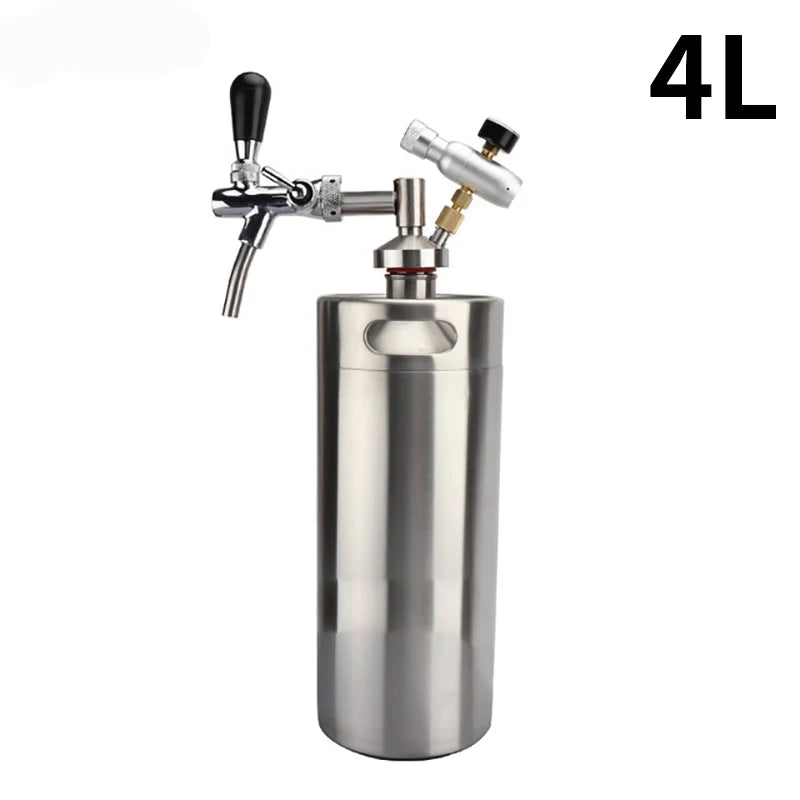 Mini Keg Growler Kit 2L - Stainless Steel Beer Dispenser