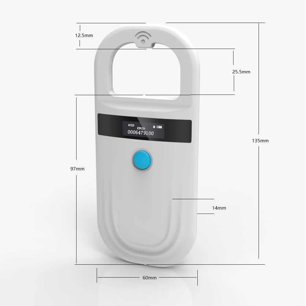 Pet Microchip Scanner | Handheld Universal RFID Animal ID Reader