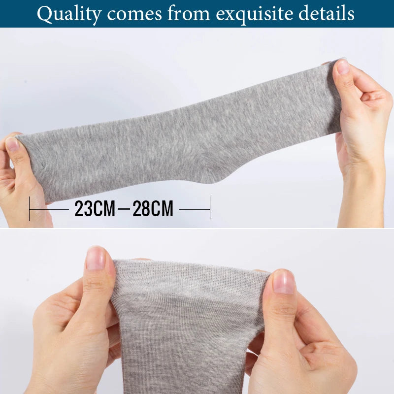 10-Pack Men’s Breathable Cotton Business Socks - Black 6-12