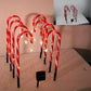 5-Piece Solar Christmas Candy Cane Lights - Pathway Decor