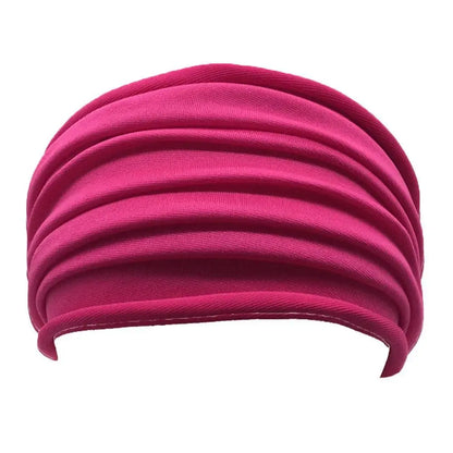 Nonslip Elastic Yoga Headband - Wide Navy Sports Hairband