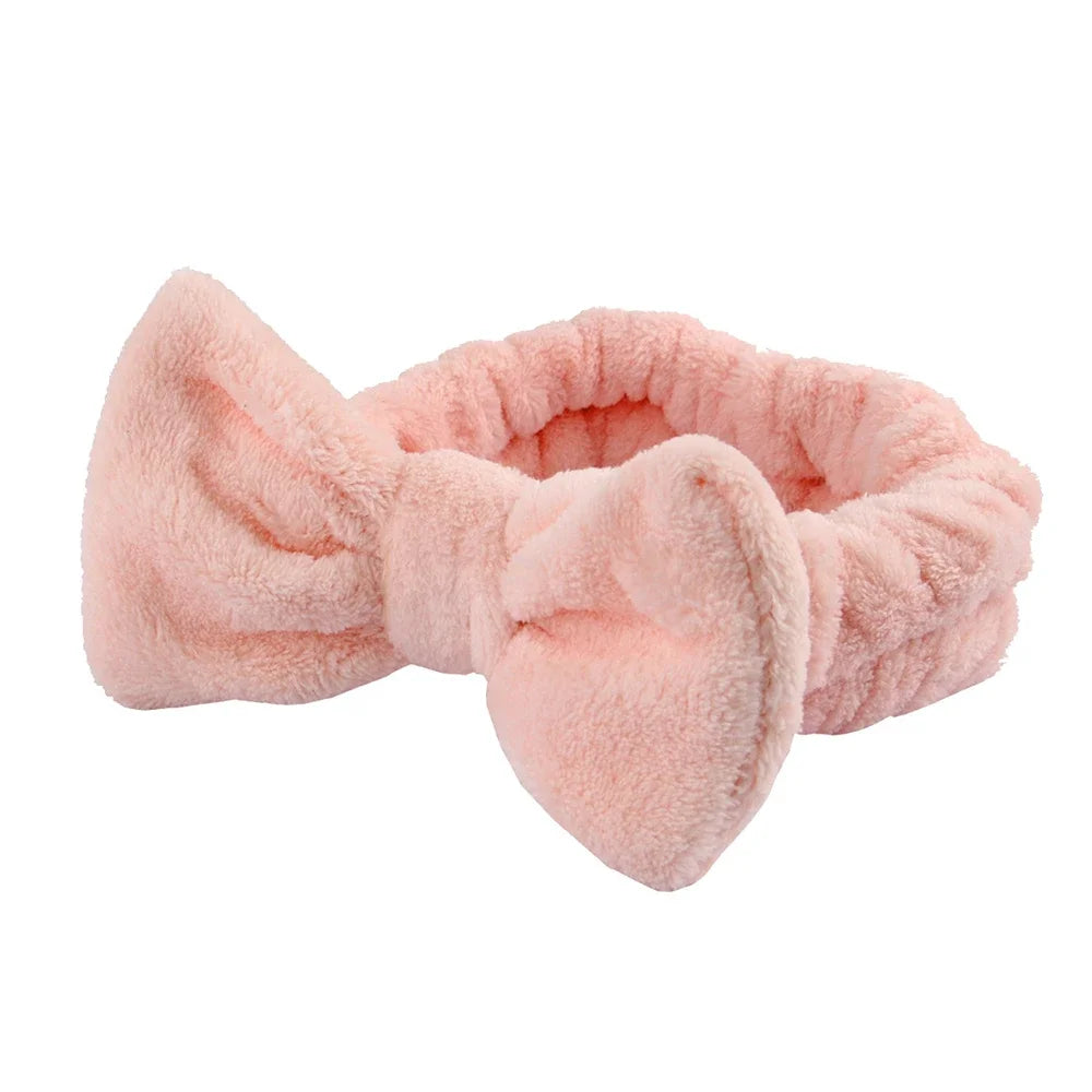 3Pcs Spa Headband & Wristband Set | Microfiber Face Wash Makeup Band