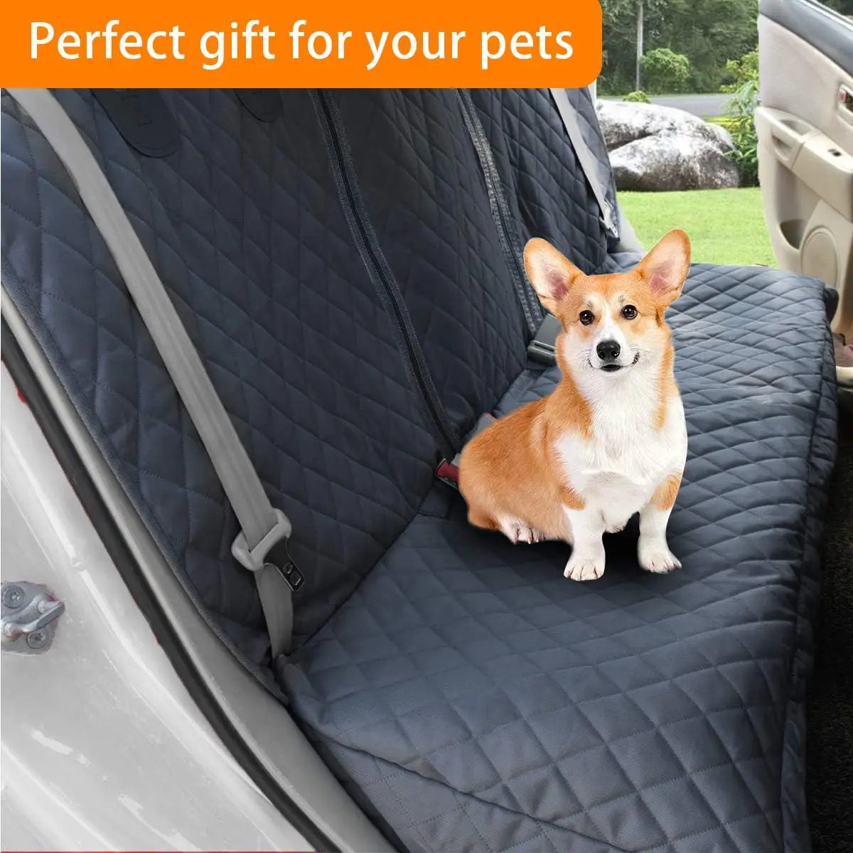 Dog Car Seat Cover - Waterproof Nonslip Pet Hammock for SUV