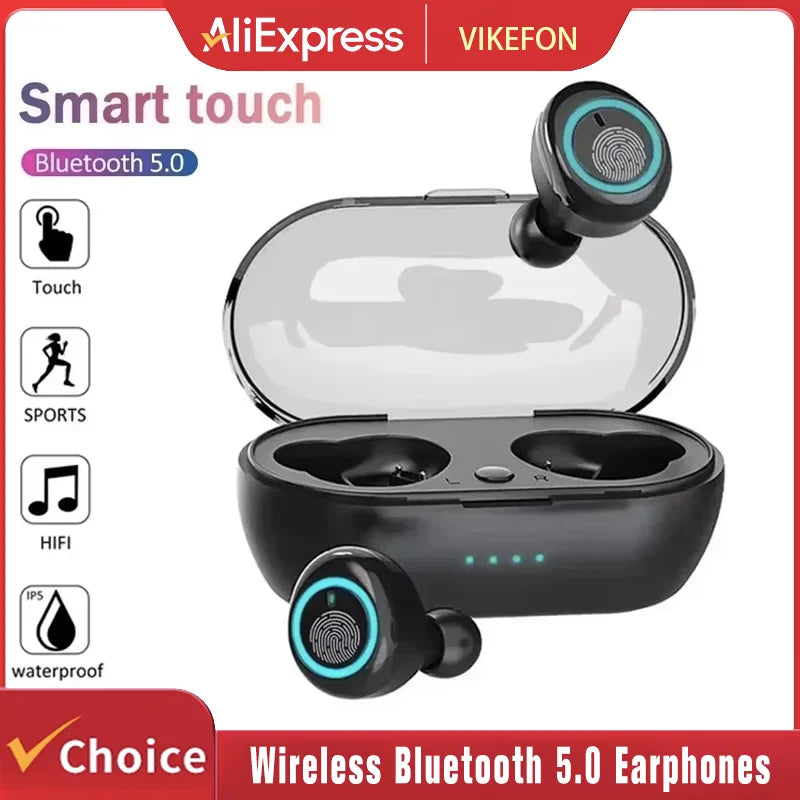 Wireless Bluetooth 5.0 Earphones | 9D Stereo Waterproof Sport Earbuds