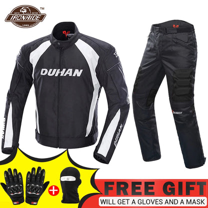 Motorcycle Jacket and Pants Set | Motocross Racing Body Armor Suit Kit