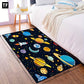 Cartoon Universe Kids Rug - Planet Space Theme Soft Play Mat