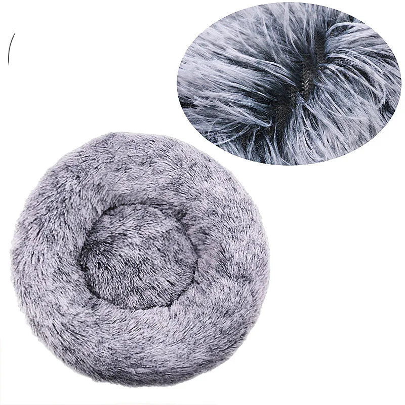 Round Pet Bed | Super Soft Plush Dog House Winter Warm Sleeping Mat