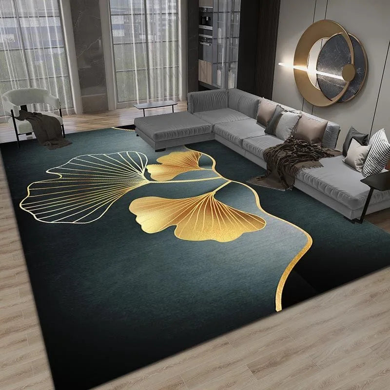 Large Grey Nordic Style Carpet | Deluxe Lounge Rug & Bedroom Floor Mat