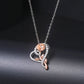 Rose Gold Heart Pendant Necklace | Elegant Cubic Zirconia Jewellery