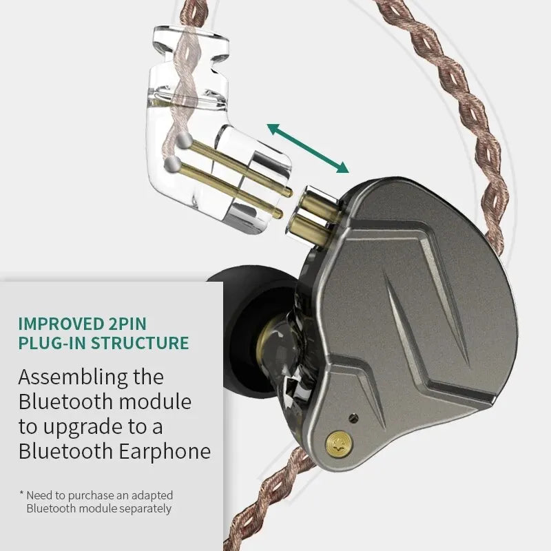 1BA+1DD Hybrid Drive Earphones | HIFI Metal Bass In-Ear Monitor IEM