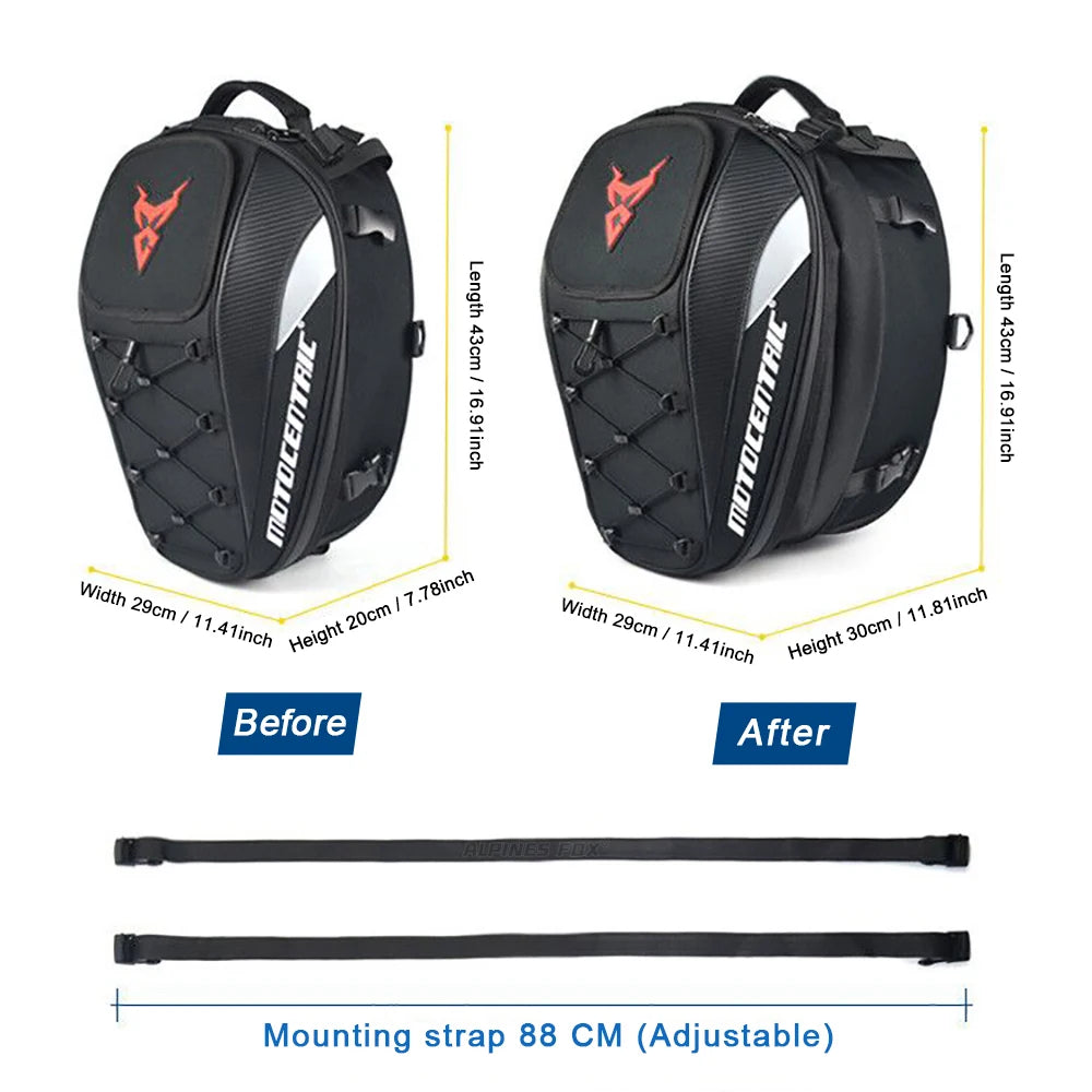 Waterproof Motorcycle Helmet Bag | 37L Multi-functional Luggage Pack