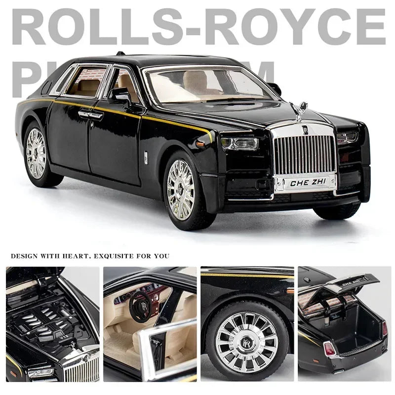 1:24 Alloy Diecast Luxury Model Car - Sound, Light & Pull-Back