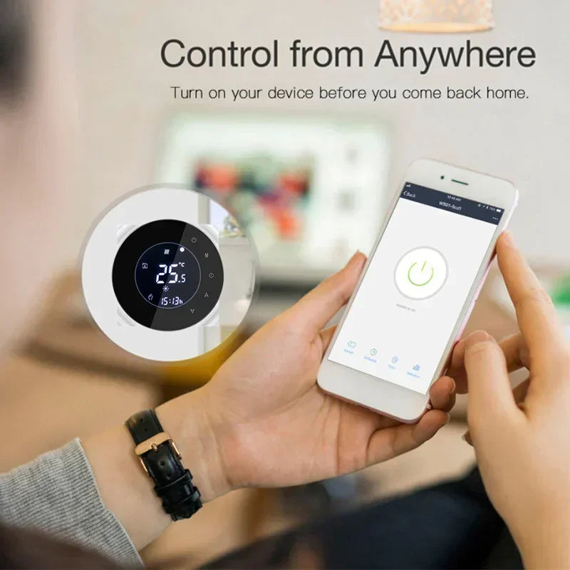 Smart WiFi Thermostat - LCD Touch Screen App Heating Control
